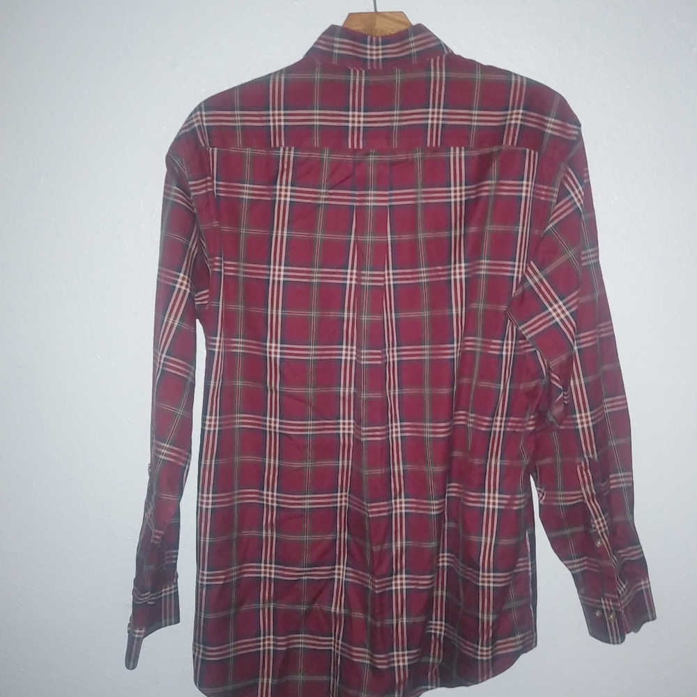 Brooks Brothers M Mens Pima Cotton Red Plaid Button Down Shirt - Picture 6 of 8